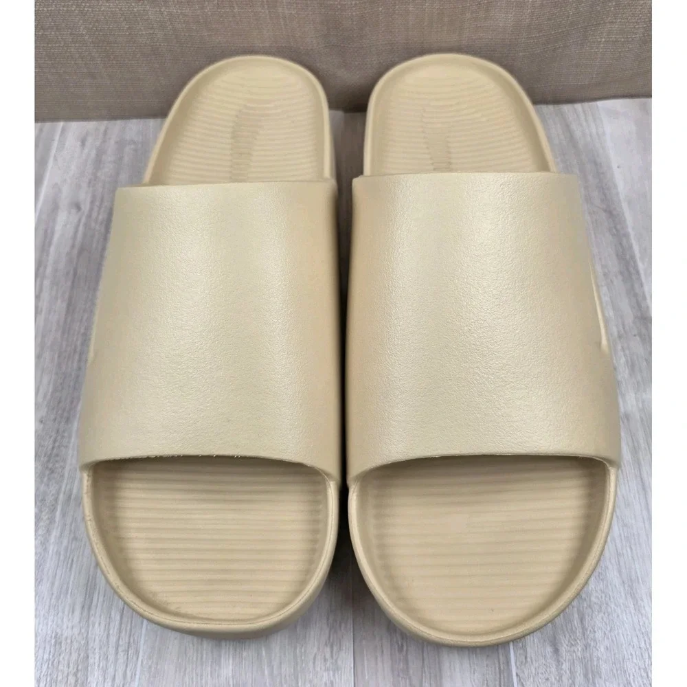 Nike Calm Slide Sesame Slip On Rubber‎ Sandals Mens 13 Womens 14 Comfort Pool